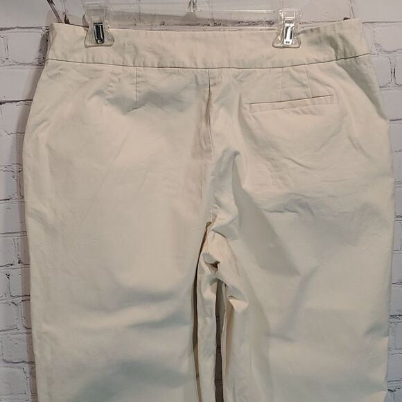 Chico's light colored khaki short inseam flared pants - Picture 5 of 8